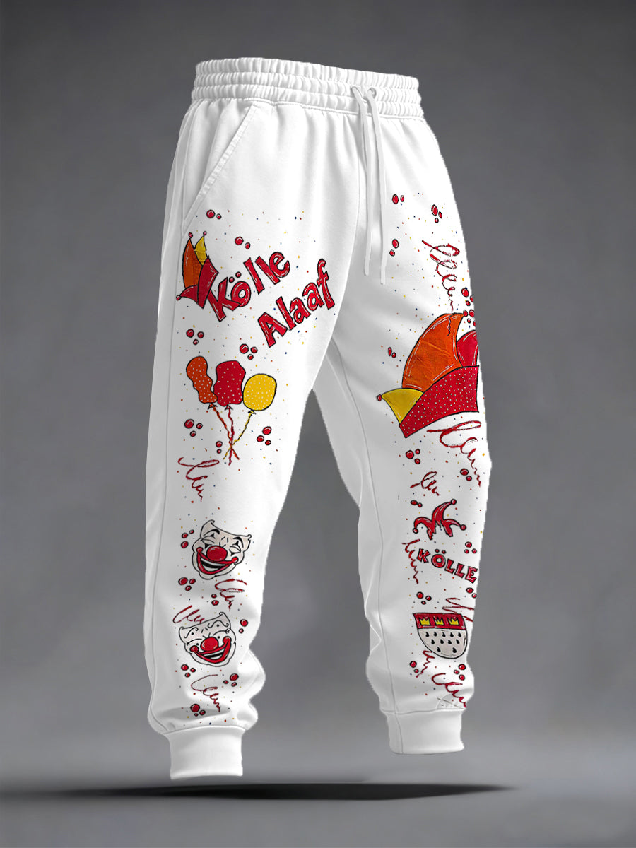 Kölle Alaaf Cologne Carnival Clown Print Freizeit hosen für Herren