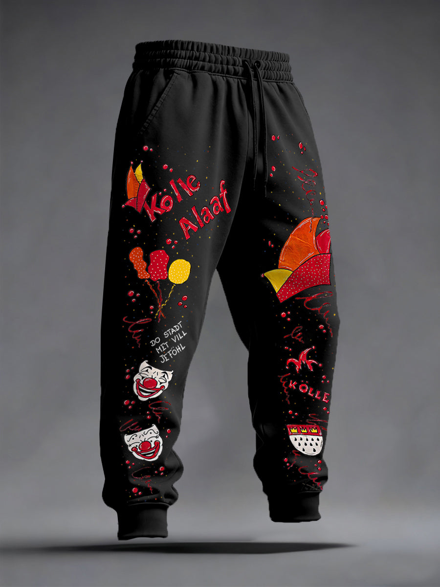 Kölle Alaaf Cologne Carnival Clown Print Freizeit hosen für Herren
