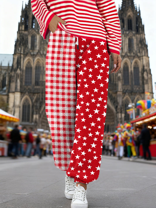 Damen Kölner Karneval bedruckte Freizeit hosen