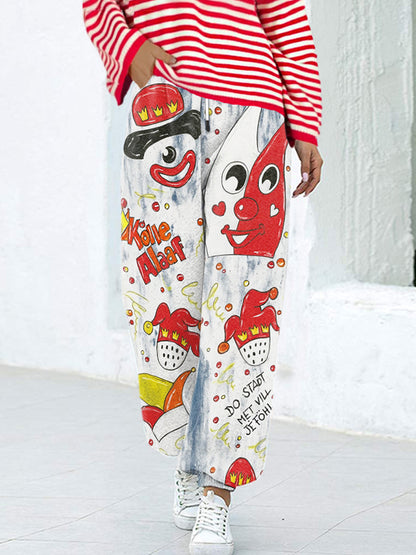 Damen Kölle Alaaf Kölner Karneval bedruckte Freizeit hose