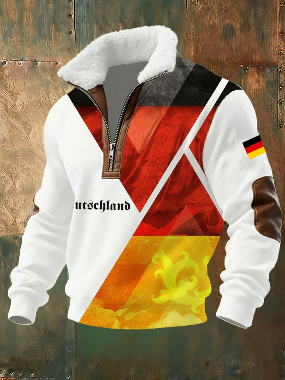 Herren-Sweatshirt mit deutschem Vintage-Kunstdruck