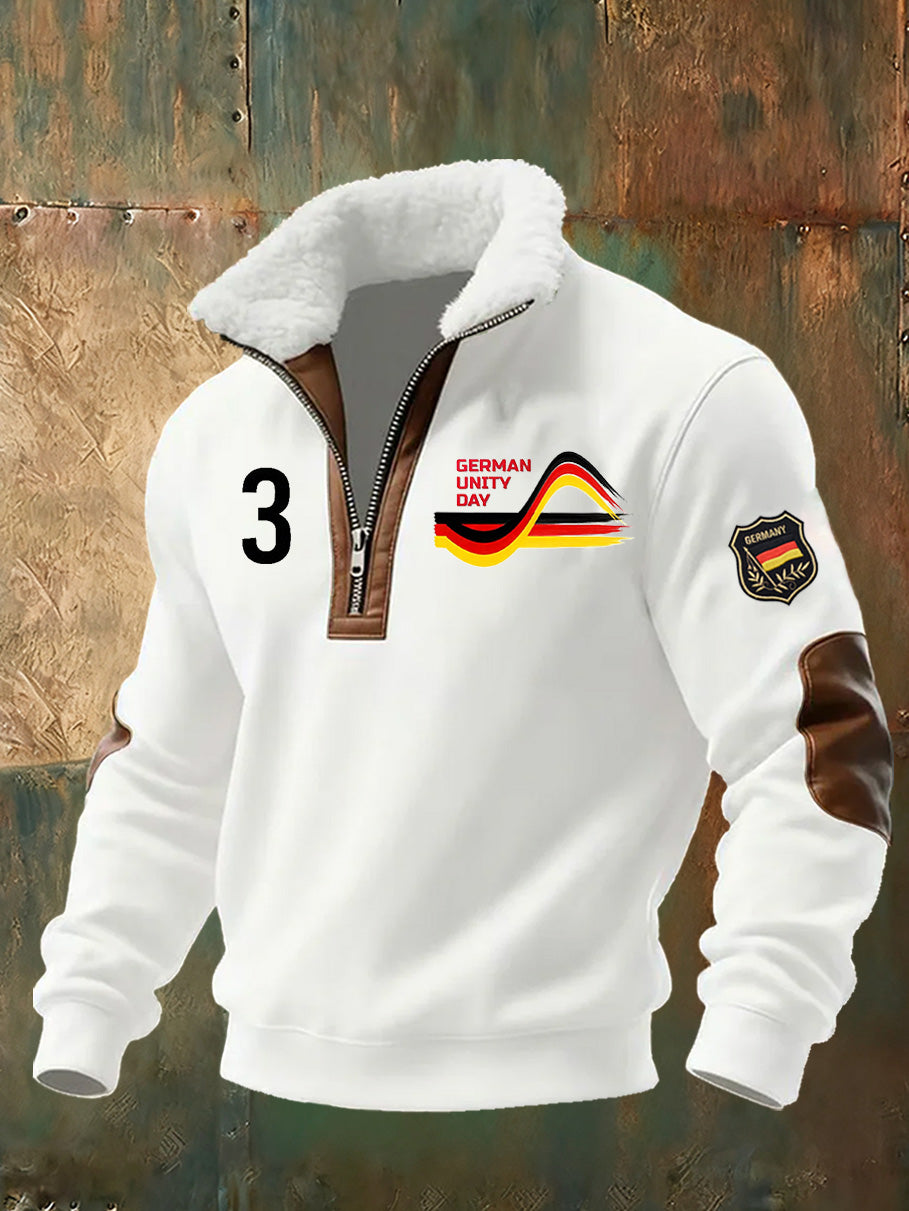 Herren-Sweatshirt mit deutschem Vintage-Kunstdruck