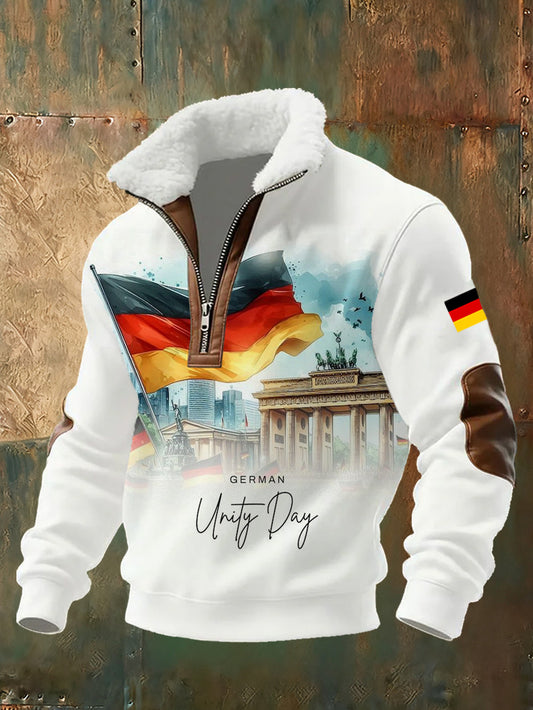 Herren-Sweatshirt mit deutschem Vintage-Kunstdruck