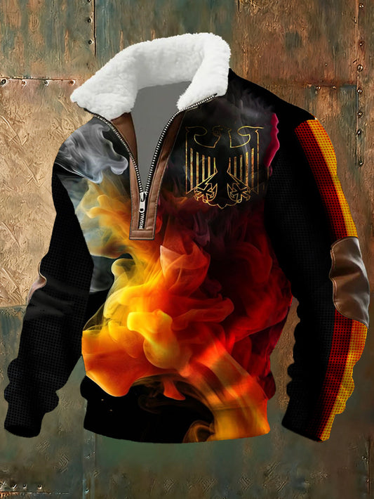 Herren-Sweatshirt mit deutschem Vintage-Kunstdruck