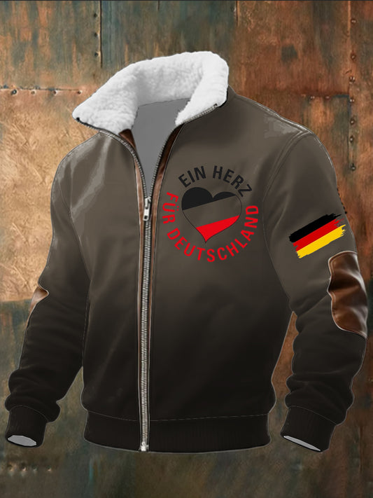 Herren-Druck jacke "Ein Herz für Deutschland" aus Leidenschaft