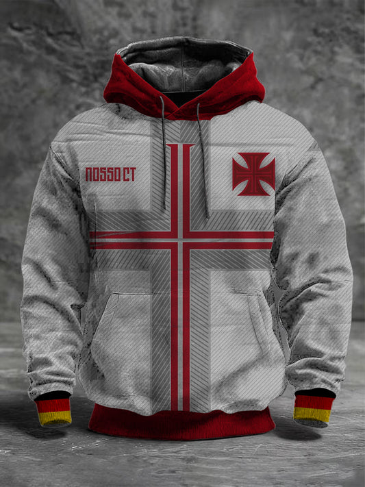 Männer Deutsches Eisernes Kreuz Streifen Hoodie