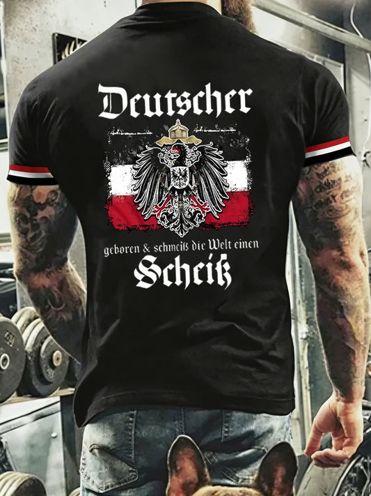 Herren Lässiges T-Shirt mit Rundhals ausschnitt, kurz ärmel iges T-Shirt