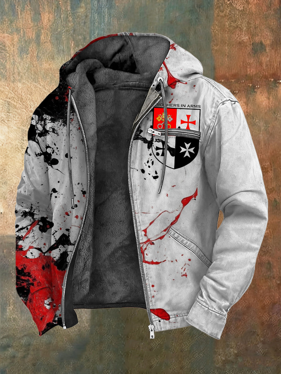 Herren Jacke mit rotem Tinten spritzer Eiserne Kreuz-Logo