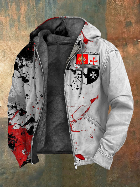 Herren Jacke mit rotem Tinten spritzer Eiserne Kreuz-Logo