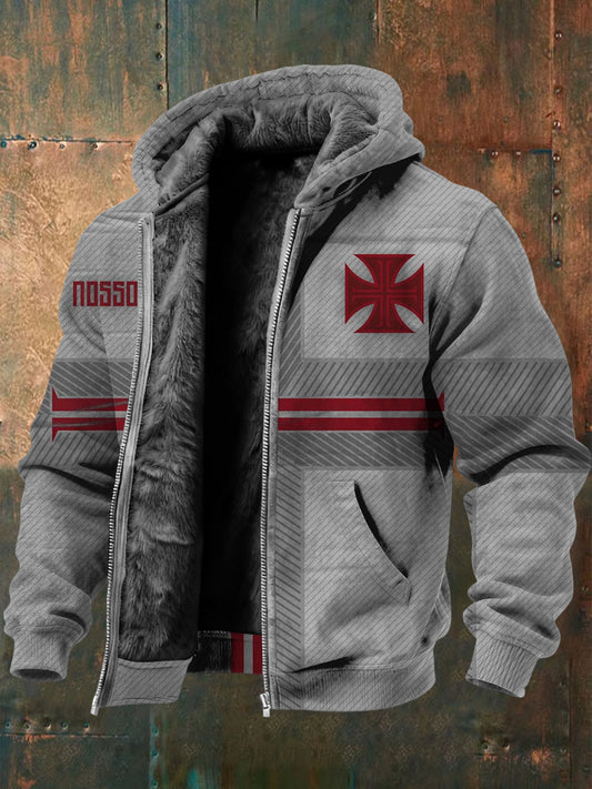 Herren Jacke mit grauem Eisenkreuz-Streifen