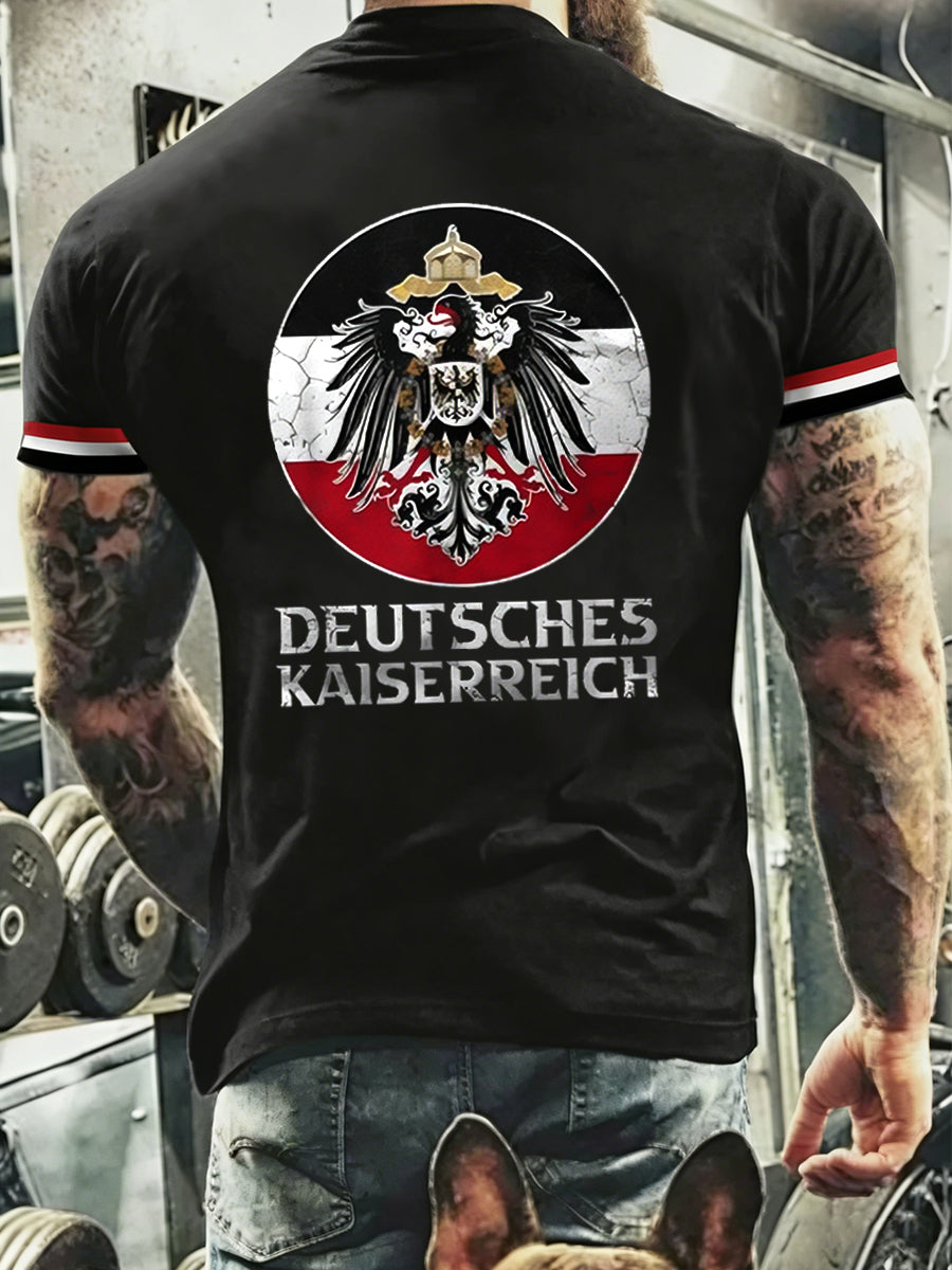 Herren Lässiges T-Shirt mit Rundhals ausschnitt, kurz ärmel iges T-Shirt