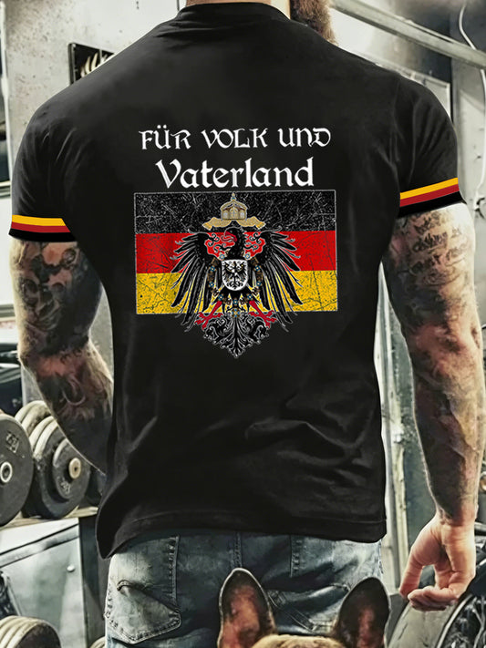 Herren Lässiges T-Shirt mit Rundhals ausschnitt, kurz ärmel iges T-Shirt