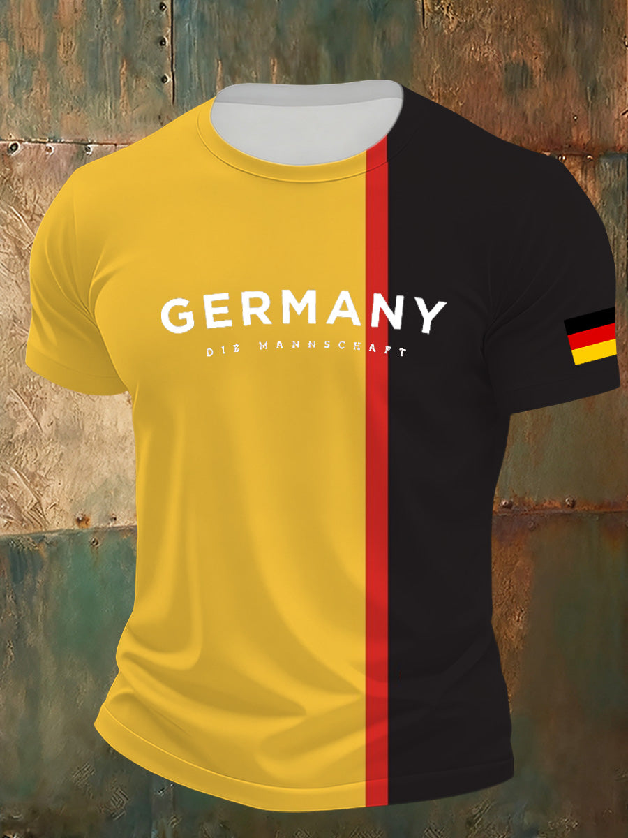 Männer deutsches Kunstdruck bequemes T-Shirt