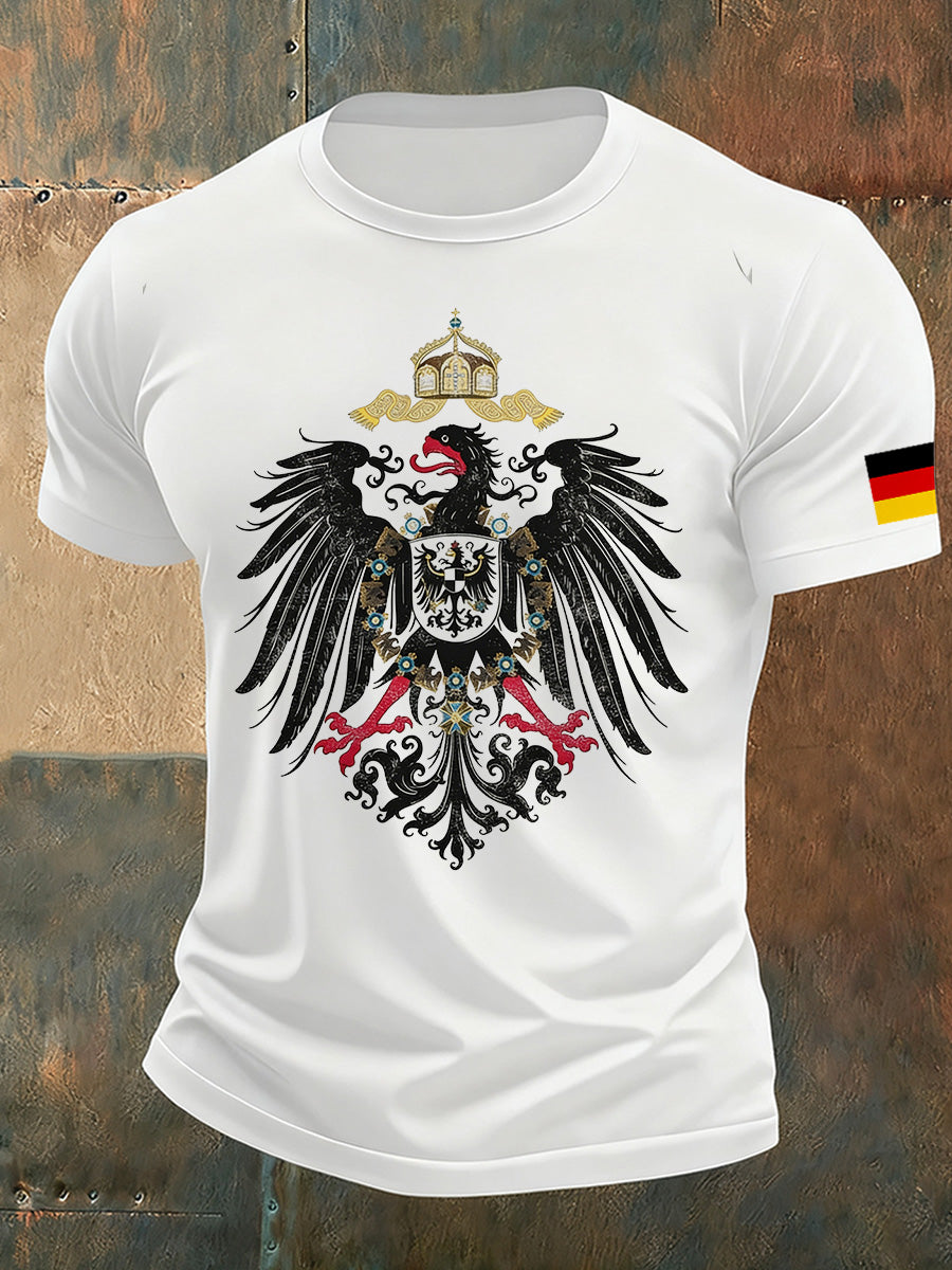 Männer deutsches Kunstdruck bequemes T-Shirt