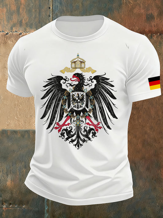 Männer deutsches Kunstdruck bequemes T-Shirt