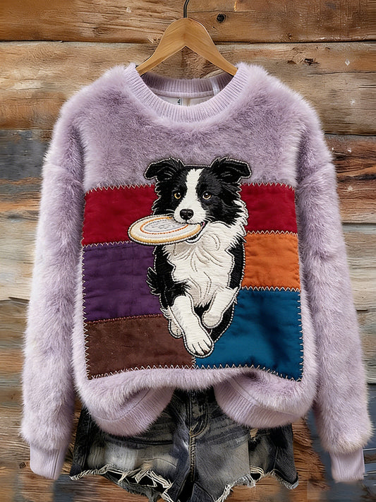 Damen Retro Tier kunst druck Komfortables Flanell oberteil