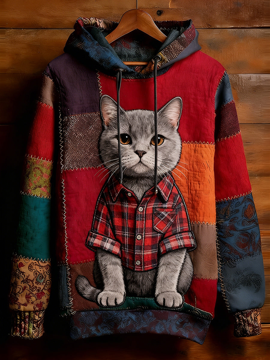 Unisex Retro Tier Kunst Print Bequemes Casual Sweatshirt