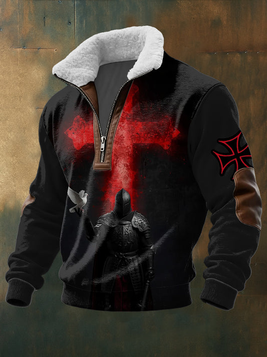 Männer Deutsch Rot und Schwarz Eisen Kreuz Soldat und Frieden Taube Hoodie