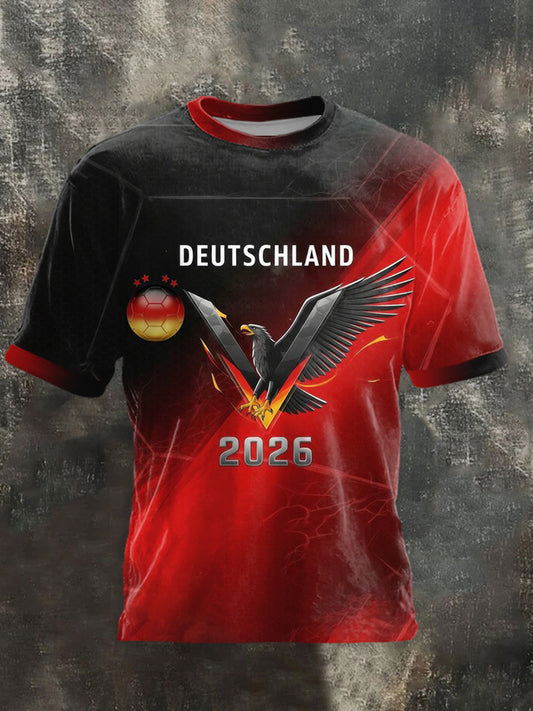 Männer Deutschland 2026 Fußball mannschaft Unterstützer Print T-Shirt