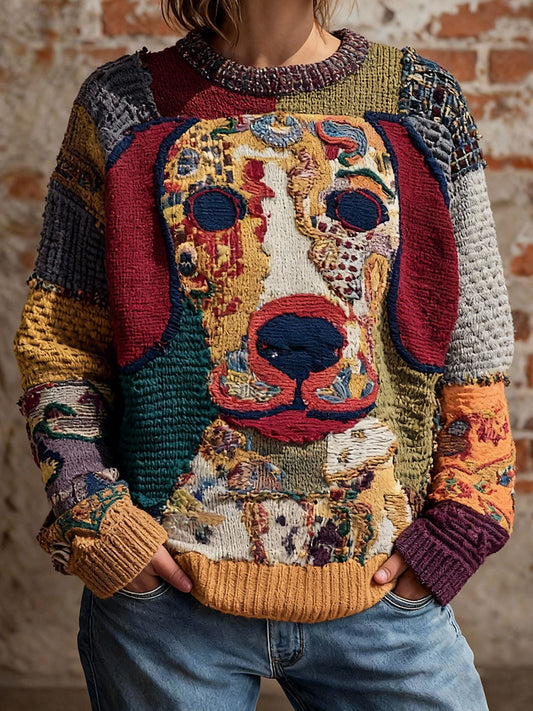 Damen-Kunst-Dackel Vintage-Tops