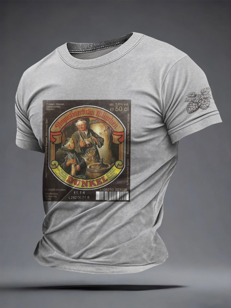 Herren Bier liebhaber München Oktoberfest Print T-Shirt