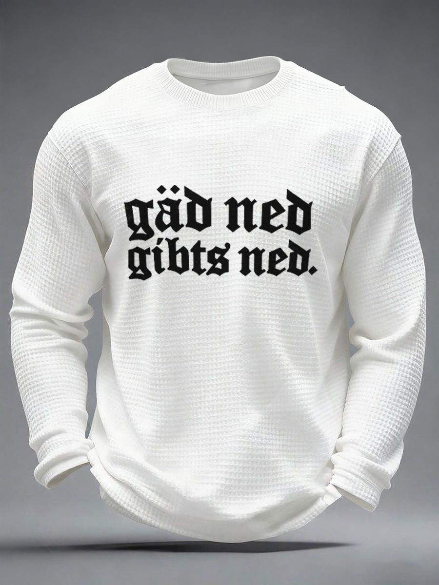 Herren Bier Liebhaber Waffel Langarm Sweatshirt