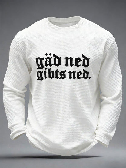 Herren Bier Liebhaber Waffel Langarm Sweatshirt