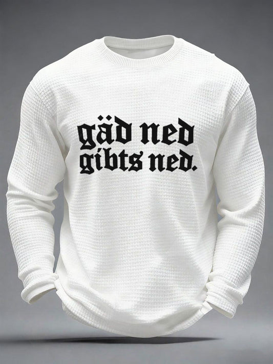 Herren Bier Liebhaber Waffel Langarm Sweatshirt