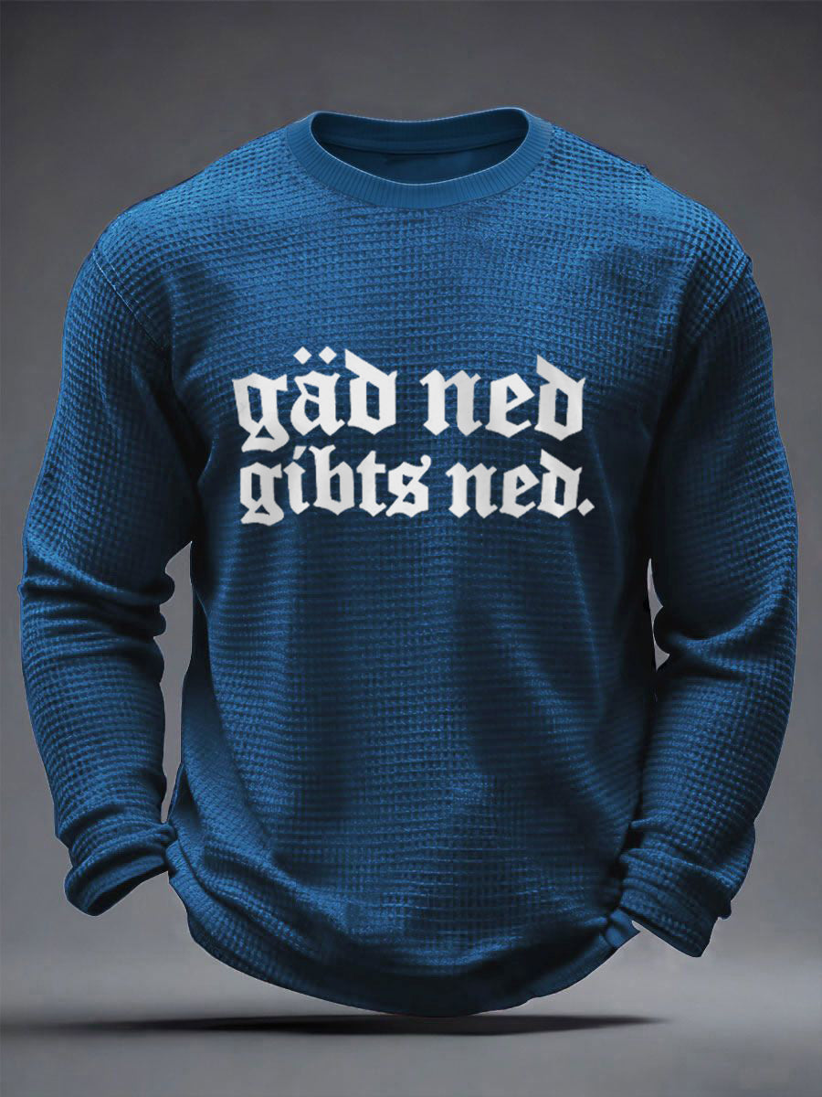 Herren Bier Liebhaber Waffel Langarm Sweatshirt