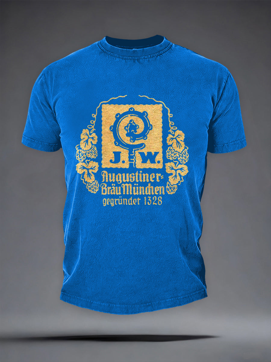 Herren-Bierliebhaber-T-Shirt mit kurzen Ärmeln