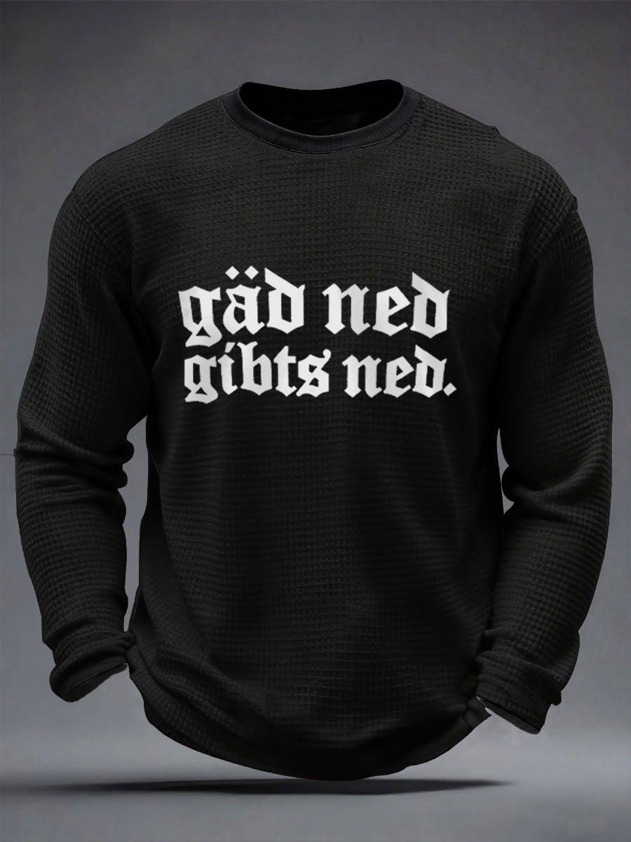 Herren Bier Liebhaber Waffel Langarm Sweatshirt