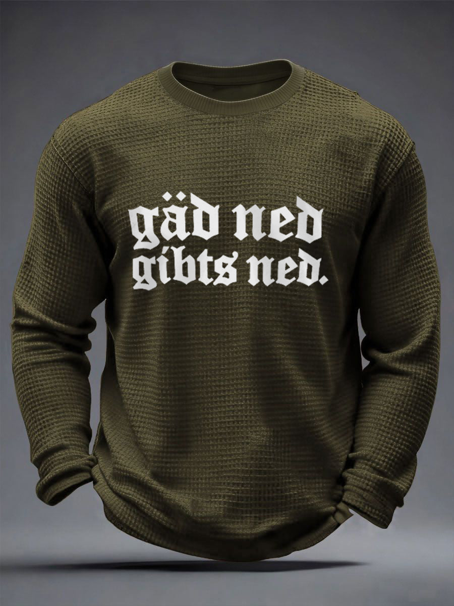 Herren Bier Liebhaber Waffel Langarm Sweatshirt