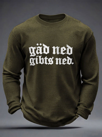 Herren Bier Liebhaber Waffel Langarm Sweatshirt