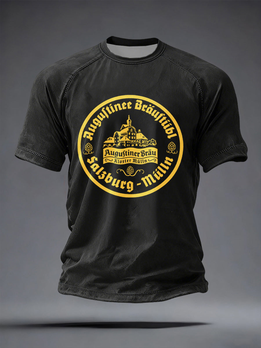 Herren Bier Liebhaber München Oktoberfest Print T-Shirt