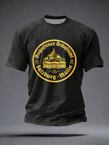 Herren Bier Liebhaber München Oktoberfest Print T-Shirt