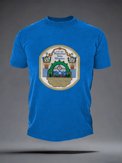 Herren-Bierliebhaber-München-Oktoberfest-Print-T-Shirt