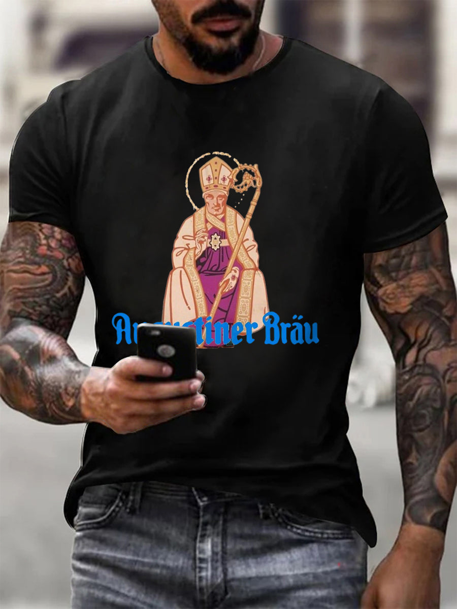 Herren Bier Liebhaber München Oktoberfest Print T-Shirt