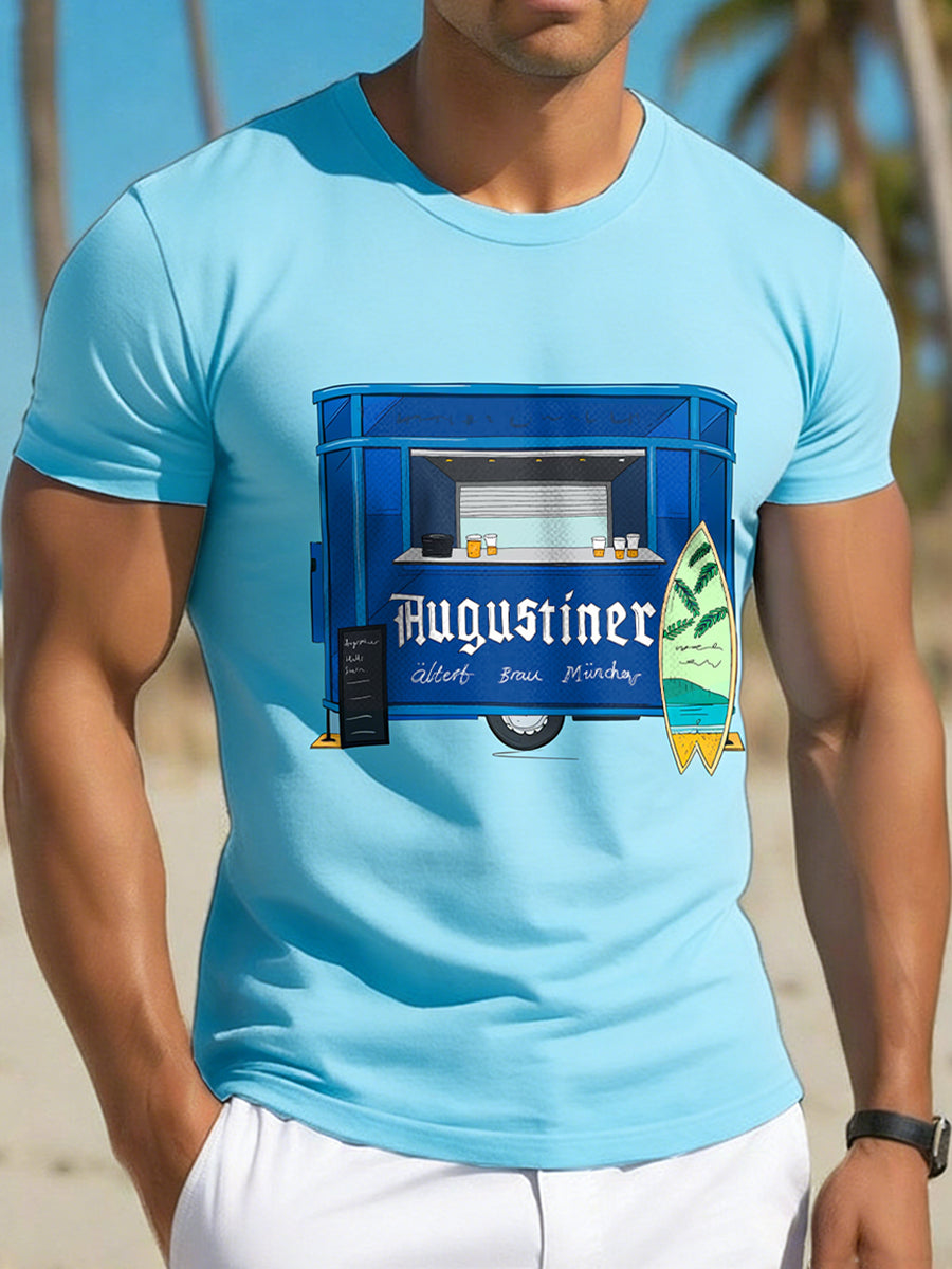 Herren Bier liebhaber München Oktoberfest Print T-Shirt