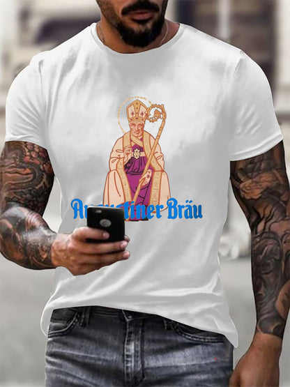 Herren Bier Liebhaber München Oktoberfest Print T-Shirt