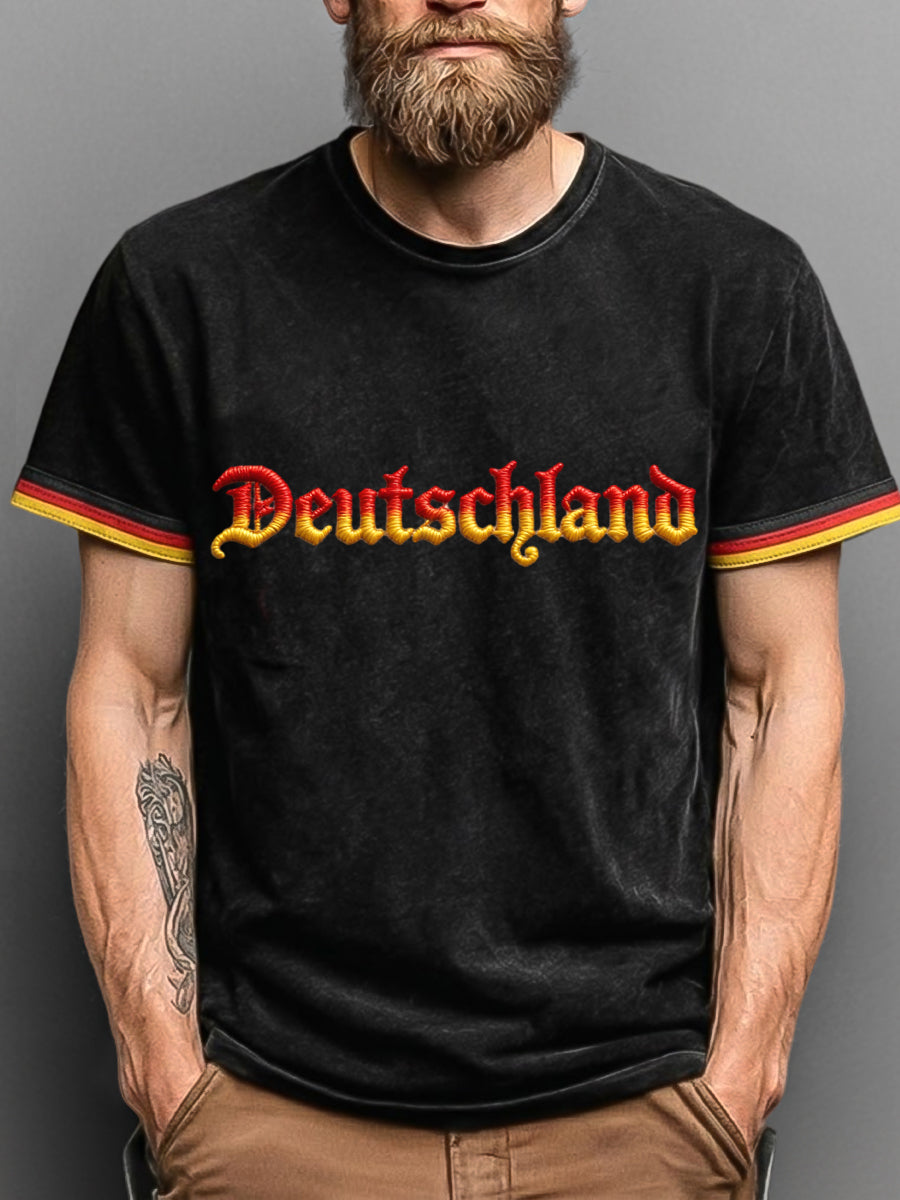 Retro deutsche Patriotenkunst 100% Baumwolle T-Shirt