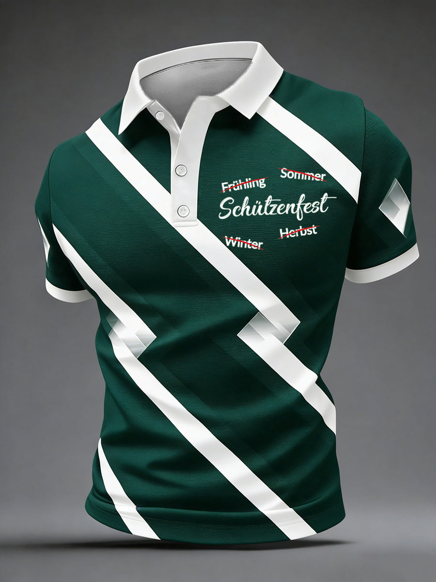 Herren-Schützen fest Print Shirt
