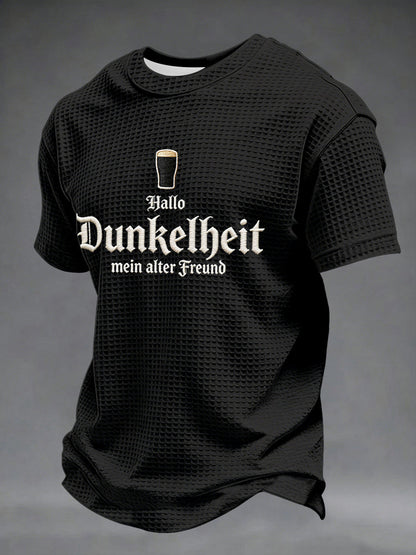 Männer Hallo Dunkelheit Mein alter Freund Print Waffel hemd