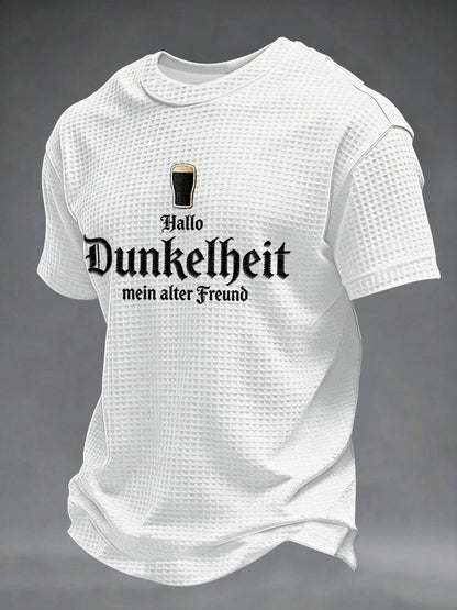 Männer Hallo Dunkelheit Mein alter Freund Print Waffel hemd
