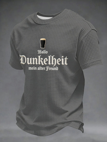 Männer Hallo Dunkelheit Mein alter Freund Print Waffel hemd