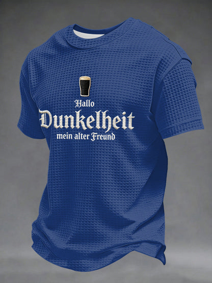 Männer Hallo Dunkelheit Mein alter Freund Print Waffel hemd