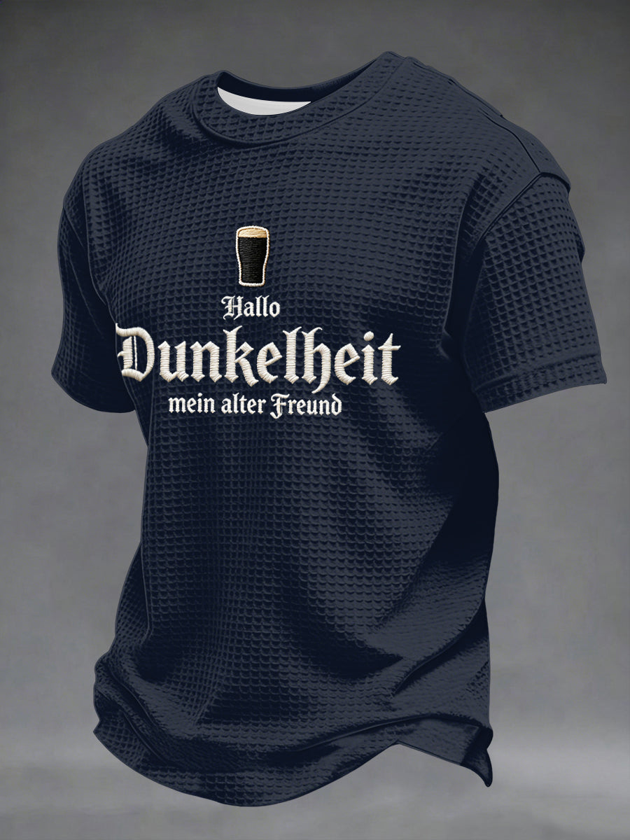Männer Hallo Dunkelheit Mein alter Freund Print Waffel hemd