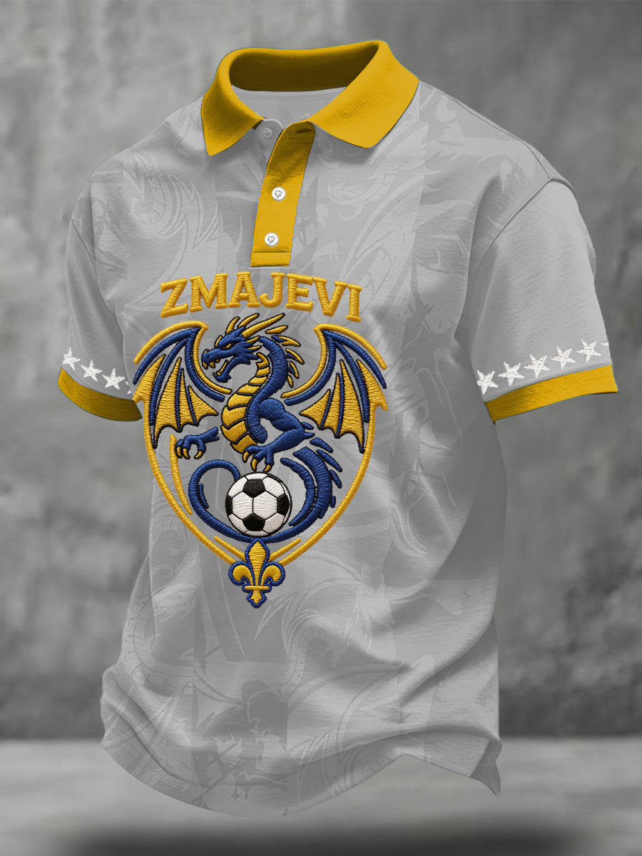 Herren Bosnien ZMAJEVI Fußballfan bedruckte Freizeitoberteile