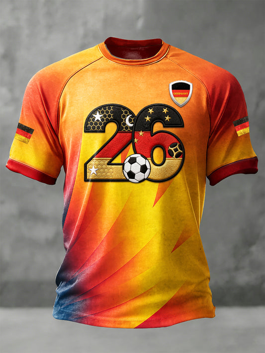 Herren-Fußballjersey mit Farbverlauf und Drop-Shoulder-Schnitt, Deutschland 2026