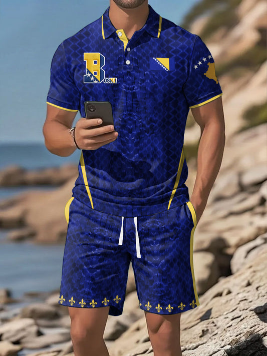 Herren Bosnien Fußballfan ZMAJEVI Bedruckte Sets