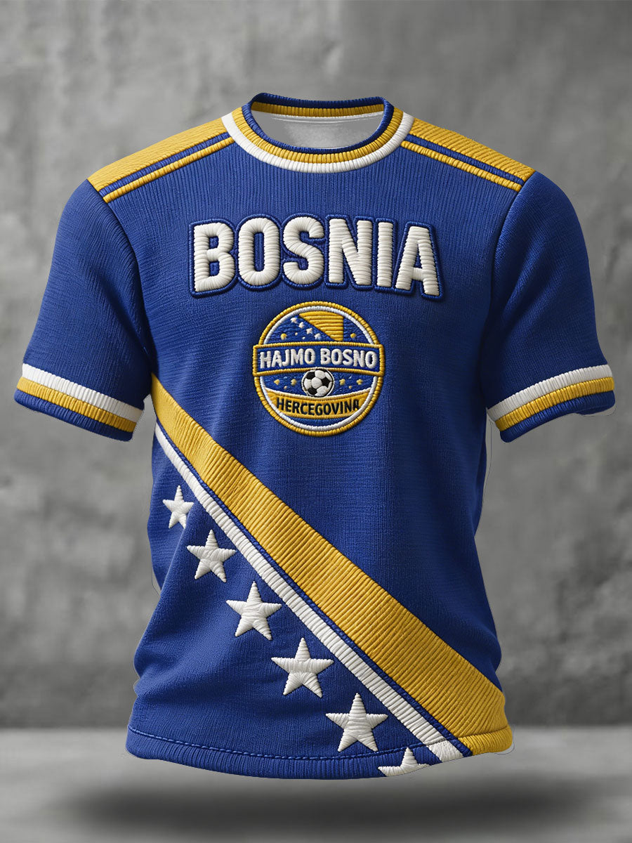 Herren-Fußballfan-T-Shirt aus Bosnien mit ZMAJEVI-Print
